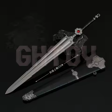22cm/8.6in Seven Sword Under Tianshan Film and Television Peripheral Weapons Model Metal Craft Ornam