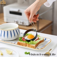 Vision Stainless Steel Egg Fryer Non-stick Fried Egg Mold Household Breakfast Egg Ring with Adjustab