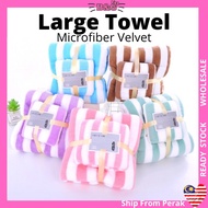 2in1 Set Super Large Towel Blanket High Asorbent Soft Bath Face Towel Gift Baby Tuala Mandi Microfib