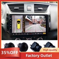 360° Car Camera Panoramic Surround View 1080P AHD Right+Left+Front+Rear View Camera System for Android Auto Radio