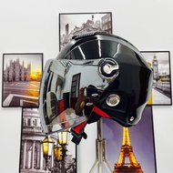 N011 NAPOLI 1/2 Head Helmet with Leather Ear Covers