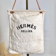 【 日本直送 名牌中古包 】HERMES 愛馬仕 手提包 象牙白 品牌Logo 帆布 Sac Aline PM vintage 67nuf6