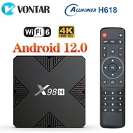 【Quality】 X98h Smart Tv Box 12 Allwinner H618 Quad Core Cortex A53 Support 4k Wifi6 Google Voice Assistant Set Box
