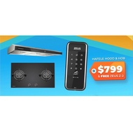 [Giveaway Zeus Z-2 Digital Lock] Hafele 3 Burner Bevelled Edge Gas Hob + Slim Hood