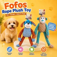 Fofos Crinkle Plush Dog Toy