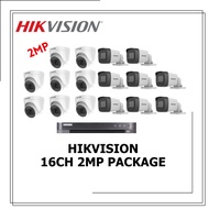 HIKVISION 2MP 16CH iDS-7216HQHI-M2/S DVR DS-2CE76D0T-EXIPF Indoor Camera DS-2CE16D0T-EXIF Outdoor Ca