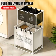 Stand Laundry With Dirty 2/3layers Basket Hamper Basket Clothes Storage Laundry