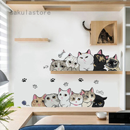Animal Cat Paw Sticker Funny Vinyl Decal Wall Sticker blackcat paw Sticker Wall Art