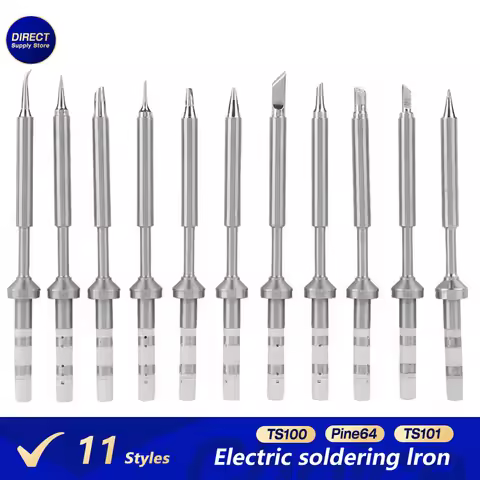 Replacement Tips for TS100/Pine64/TS101 Mini Smart Soldering Iron – Compatible with K/KU/I/D24/BC2/C