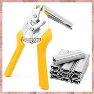 (NVIS) 1Set Type M Hog Nail Ring Pliers Kit with 2400Pcs M Clips Yellow Snap Ring Pliers for Fence F