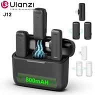 Ulanzi J12 Professional Wireless Lavalier Microphone For iPhone Android PC Live Broadcast Gaming Aud