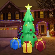 [szluzhen3gv] 7 ft Christmas Tree Inflatable Decor, Novelty, Lightweight, Xmas Decor, with LED Light
