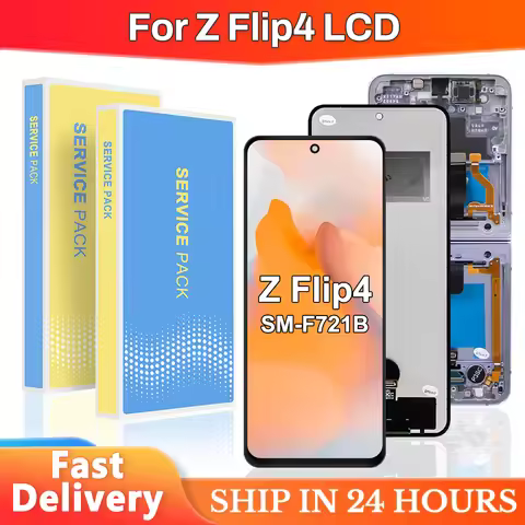 Flip4 Screen For Samsung Z Flip 4 F721 F721B LCD Display Touch Screen Digitizer Assembly Replacement
