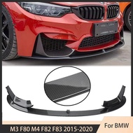 For BMW M3 F80 M4 F82 F83 2015-2020 MP Front Bumper Lip Splitter+Side Splitter Coner Front Shovel S
