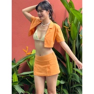 Freckles Studios Short Tennis Mini Skirt Y2K Style Pleated Linen A-Line Skirt - Gretchen