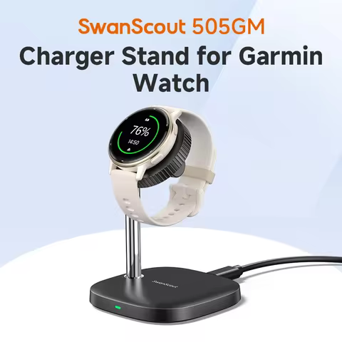 SwanScout 505GM Charger for Garmin Watch Forerunner 970 965 265 Fenix 7 7x 7s Pro 6 for Garmin Insti