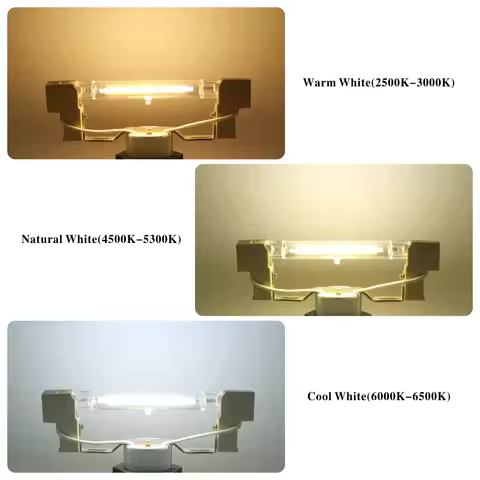 R7S LED 78mm 5W 8W R7S Spotlight 118mm 10W 20W 220V 230V 240V COB Lamp Bulb Glass Tube Replace 30W 5