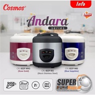 MAGIC COM/RICE COOKER CRJ 8229 WRG/BSS COSMOS RICE COOKER WARMER/ COSMOS STEAM/