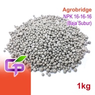 1kg Baja Agrobridge NPK 16-16-16 / Cap Jambatan Fertilizer / Baja Subur / Baja Sebatian