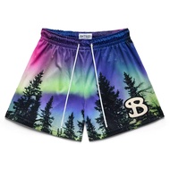 Bktsqd Aurora Style Mesh Quick-Drying Shorts Men's Casual Sports Outdoor Basketball Pants
