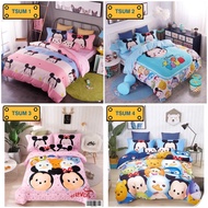 800Thread Tsum Tsum Design King Queen Super single bedsheet set Tsum Tsum床单套件
