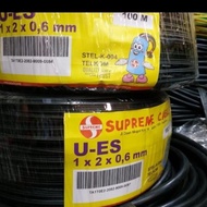 [ROLL] Supreme DROPWIRE Telephone Cable Black 1x2x0.6mm U-ES 100M STEL-K-004 TELKOM Cable Resistant 