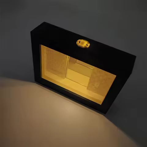 Rear Room Abyss Infinity Mirror Photo Frame With Led Lights Backroom Dystopia Tunnel Effect Desktop 