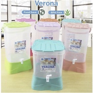 Drink Jar Ezy Verona 10 Liter Genoa Plastic Bucket Faucet Hand Wash Restaurant Sink Aquarium Ice Jar