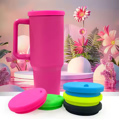 9.3cm Dustproof Waterproof Sealed Cup Lid Compatible With 40oz Stanley Tumbler Anti-Scratch Silicone