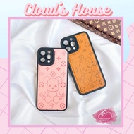 Case for iPhone Bearbrick Matte Leather LV iPhone 11/12/13/Pro/Promax