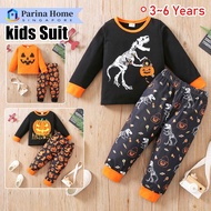 【Next Day Fast】2PCS Kids Pajamas Halloween Costume kids Suit Halloween Long Sleeve kids Suit