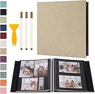 Self Adhesive Photo Album Black Pages Scrapbook Pictures Magnetic Photo Albums with Sticky Pages for