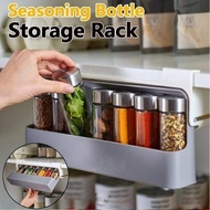 Kitchen Spice Rack Self-adhesive Wall-mounted Under-Shelf Seasoning Bottle Storage Spice Organizer Kitchen Storage Rack