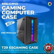 ❂ ⊛ ஐ ♞,♘ESGAMING T29 ACRYLIC TRANSPARENT CASE W/ 750W PSU