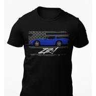 Admiral Blue 1994 Chevy Vette C4 Zr-1 Short-Sleeve Tops Casual Streetwear Unisex T-Shirt