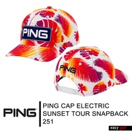 PING CAP ELECTRIC SUNSET TOUR SNAPBACK 251 PING CAP MEN หมวกกอล์ฟ หมวกกีฬาผู้ชาย