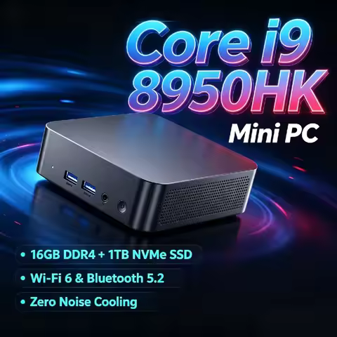 Intel Core i9 8950HK Mini PC 16GB RAM 1TB 2TB SSD M.2 WiFi 6 BT5.2 Low Power NVMe Desktop Pro Max Ch