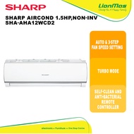 SHARP AIRCOND 1.5HP,NON-INV SHA-AHA12WCD2