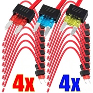 10A/15A/20A Car Power Supply Fuse - Plug & Play Adapter - Mini Add-a-Circuit Fuse Tap - Universal Qu