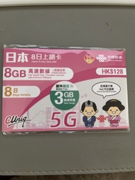 Japan 8-Day SIM Card 日本8日sim 卡