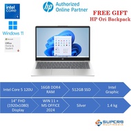 HP Laptop 14-ep1143tu (Intel Core 5 120U, 16gb ram, 512gb ssd, Intel Graphic, 14" FHD, Win11, OPI24)