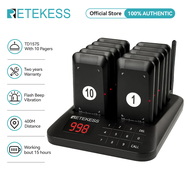 Retekess TD157 Restaurant Pager System Pagers and Beepers Easy to Use Outdoor 500M 24H Work with 16 
