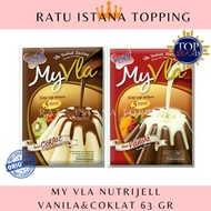 NUTRIJELL MY VLA BUBUK INSTANT 63 GRAM VANILLA COKLAT FLA PUDDING NUTRIJEL PUDING VANILA COKELAT