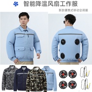 Can Install 4 Fan Overalls Jacket Outdoor Multiple Colors Overalls Labor Protection Clothing Jacket 