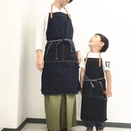 【兒童親子協調】Bio-wash 14.7oz 布邊牛仔布加厚油性圍裙【靛】