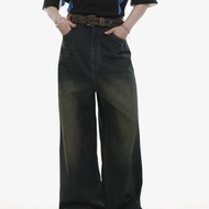 Unvesno (UN) 古著感14盎司復古中性洗水設計廓形牛仔褲 TR-3196