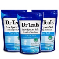 Dr Teal's Pure Epsom Salt Vapor Bath with Menthol &amp; Camphor 2 lbs Pack of 3