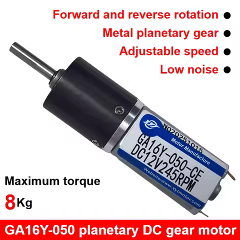 1pc Micro 16GAY-050 16mm 050 Low Speed DC 6V12V 17.5RPM-2526RPM Planetary Gear Reduction Motor Rever