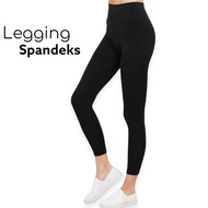 Legging wanita polos hitam bahan premium STD & JUMBO
