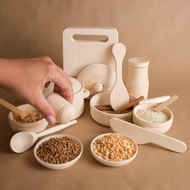 幼兒木製廚房餐具組玩具